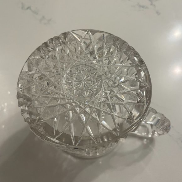 Antique American Brilliant Deep Cut ABP Glass Crystal Sawtooth Edge Hobstar - Picture 4 of 6